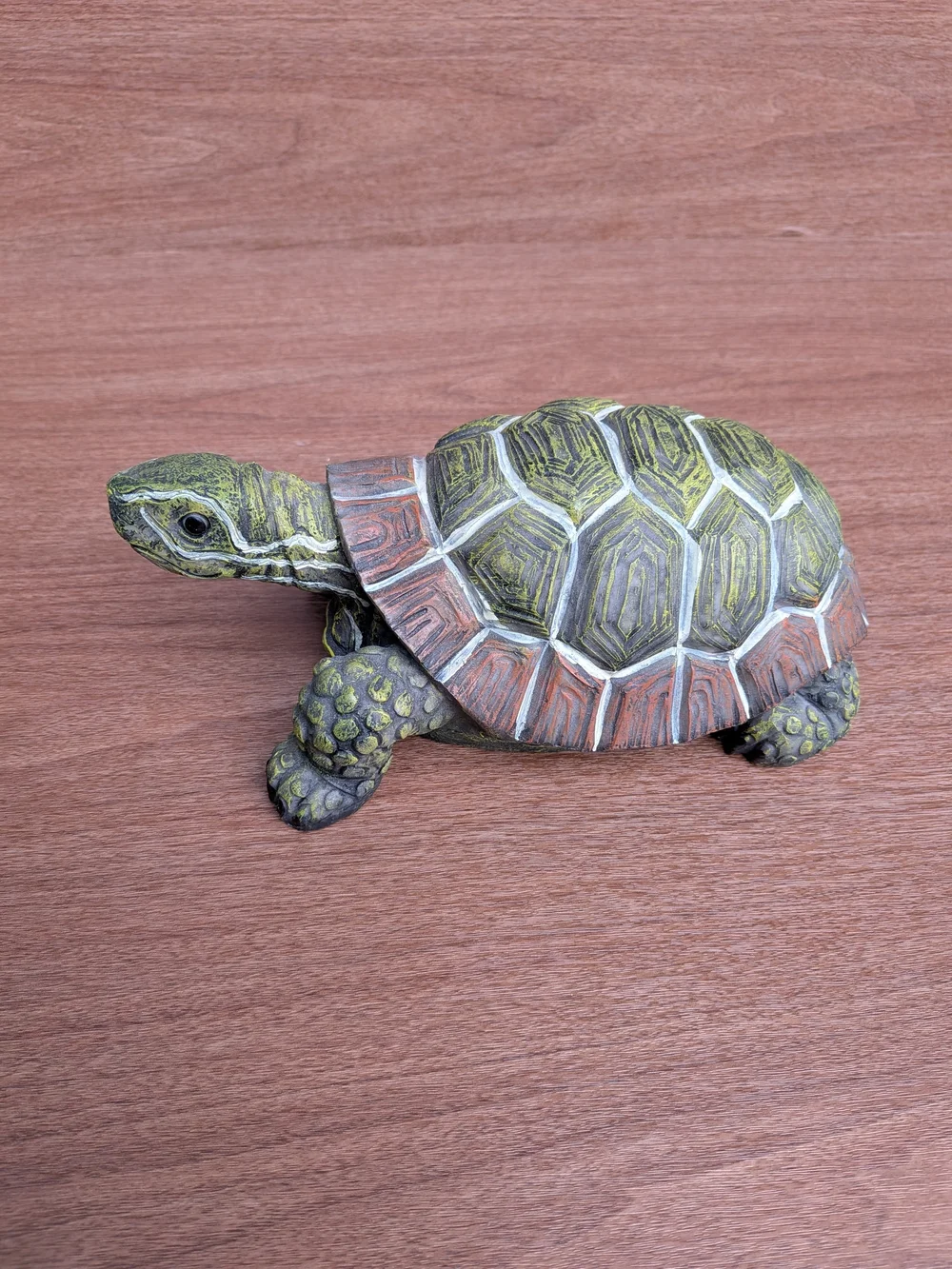 Realistic Turtle Figurine 8” Rustic Woodland Coastal Nature Cottage Decor